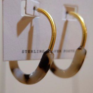 Madewell Tortoise Acetate Hoop Earrings